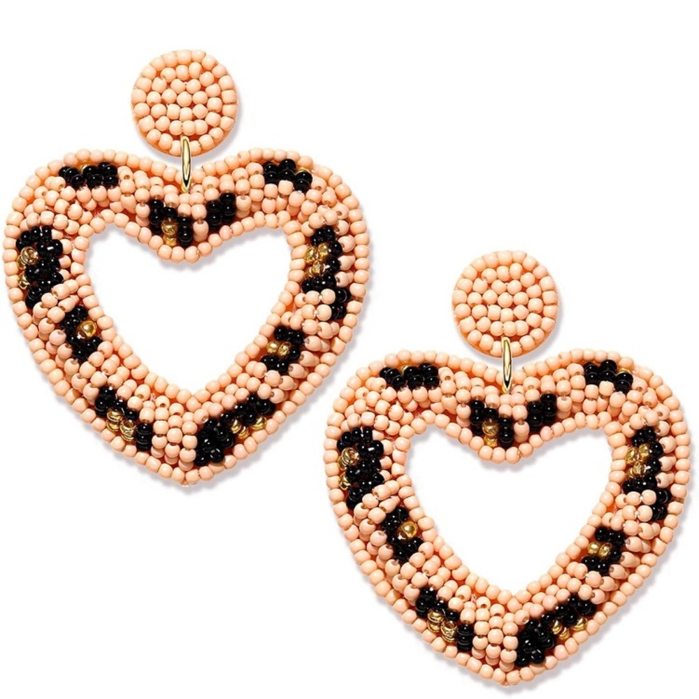 Heart Beaded Earrings